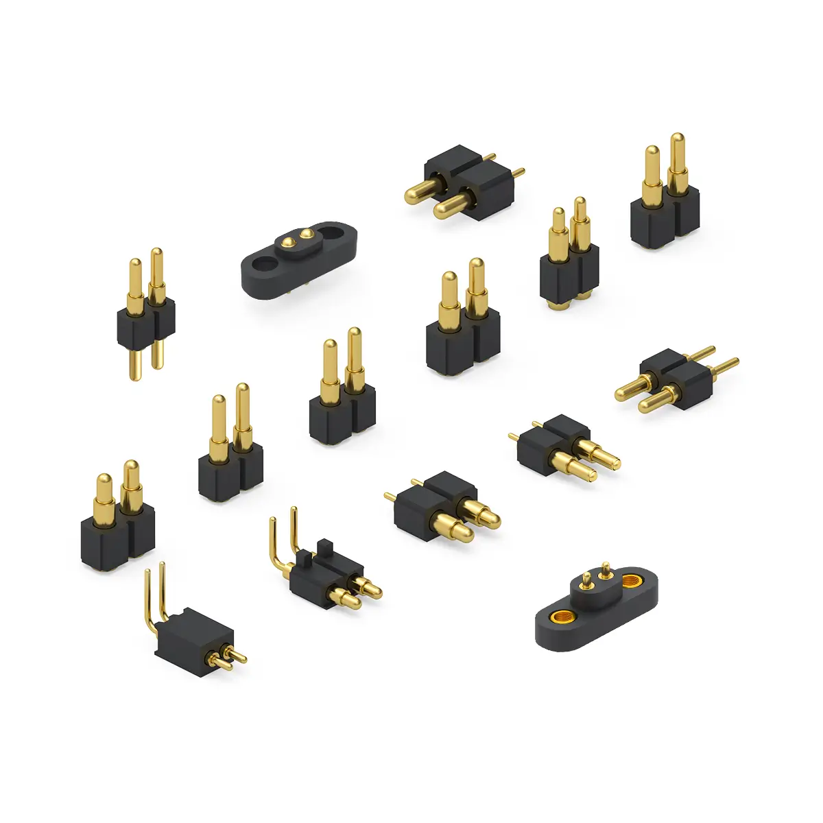 2 pin spring loaded connector