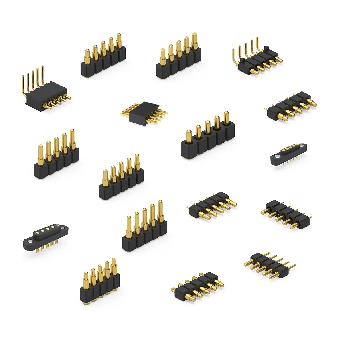 5 point pogo pin connectors