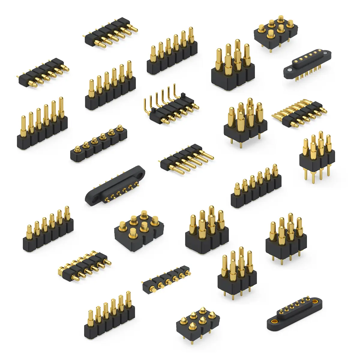 6 pin spring loaded connector