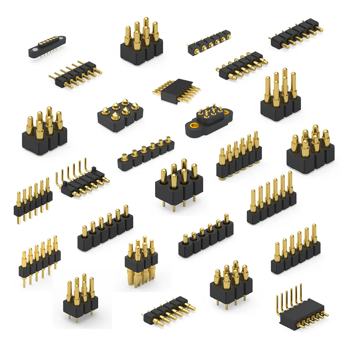 6 point pogo pin connectors