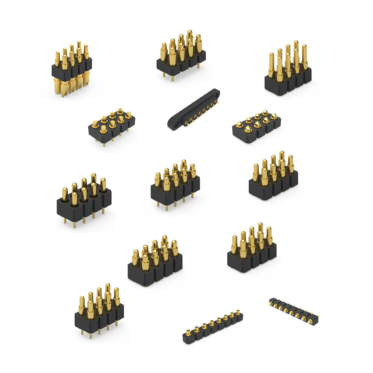 8 point pogo pin connectors